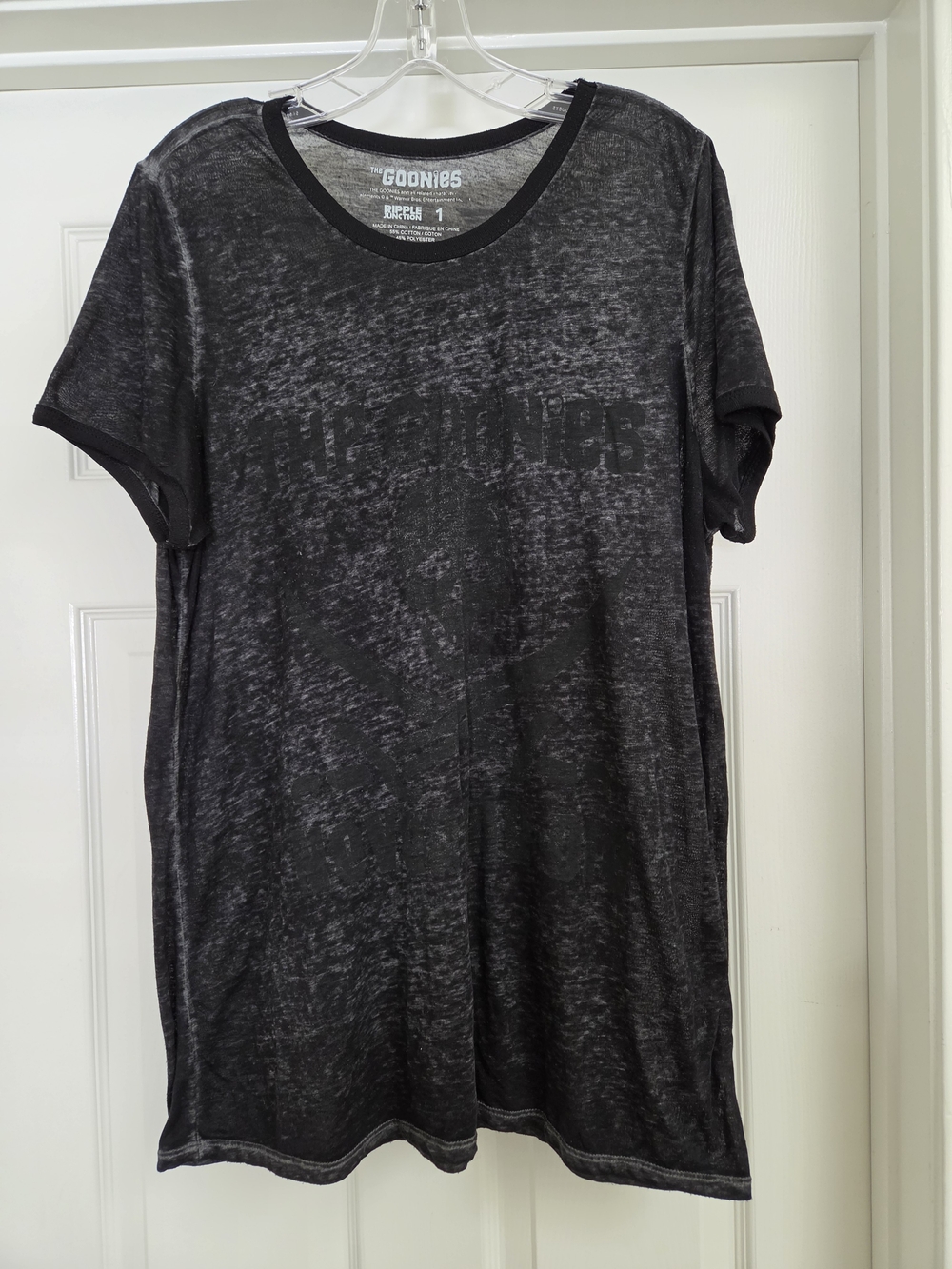 Ripple Junction Women’s Black Burnout Short Sleeve Tee